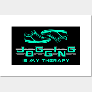 Jogging is my therapy Posters and Art